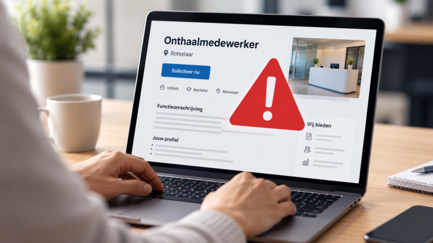 Waarschuwing voor verdachte vacature